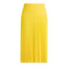 Ralph Lauren Pleated Straight Skirt Canary Yellow