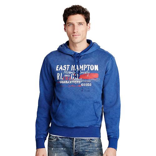 Polo Ralph Lauren East Hampton Fleece Hoodie Rugby Royal