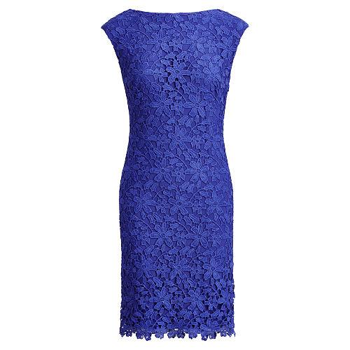 Ralph Lauren Lauren Floral Lace Sheath Dress Dame Purple