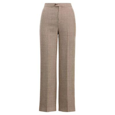 Ralph Lauren Connor Wool Straight Pant Cream/brown