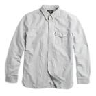 Ralph Lauren Rrl Striped Selvedge Oxford Shirt Blue White