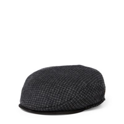 Ralph Lauren Houndstooth Driver's Cap Blk/chrl Houndstooth
