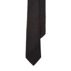 Polo Ralph Lauren Textured Wool-silk Narrow Tie Black/grey