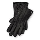 Ralph Lauren Laced Leather Tech Gloves Black