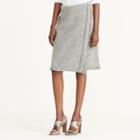 Ralph Lauren Lauren Fringed Wool Skirt Grey Multi