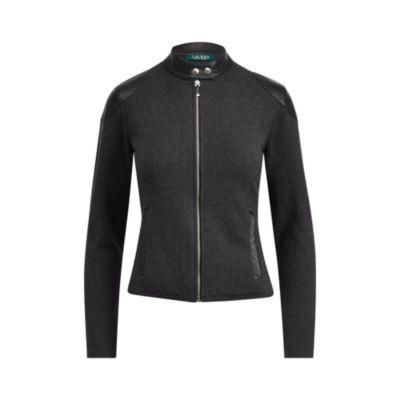 Ralph Lauren Stretch Cotton Moto Jacket Dark Gents Heather