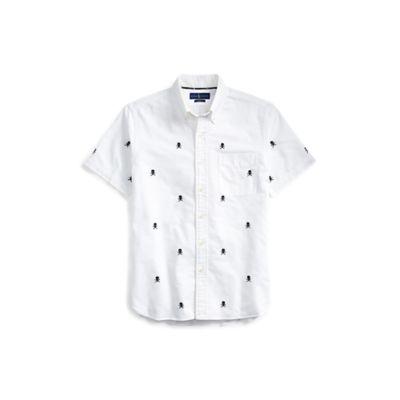 Ralph Lauren Classic Fit Oxford Shirt 2871 Skull And Bones 3xl Tall
