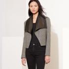 Ralph Lauren Lauren Glen Plaid Wool Jacket Black/cream