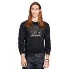 Ralph Lauren Denim & Supply Terry Graphic Sweatshirt Polo Black Groove Rider