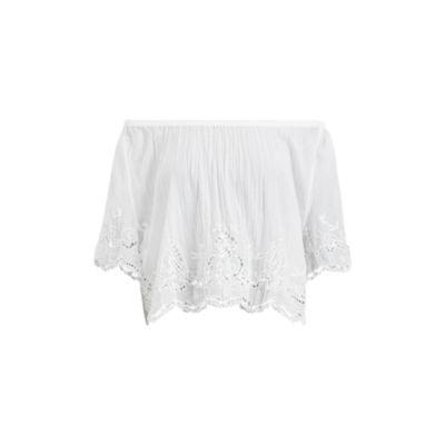 Ralph Lauren Cotton Off-the-shoulder Top Pure White