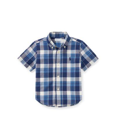 Ralph Lauren Cotton Madras Sport Shirt Blue Multi 9m