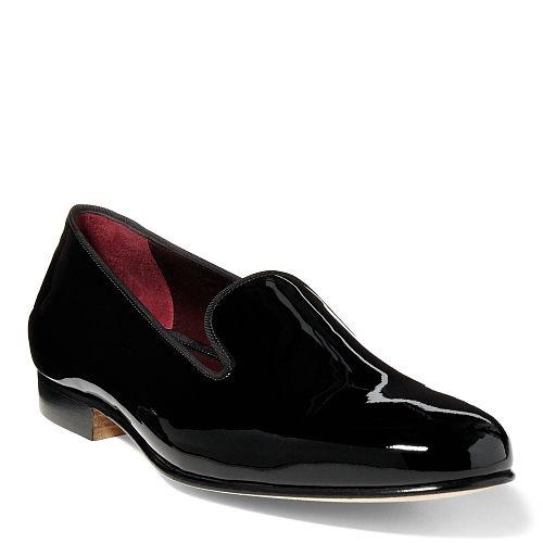 Ralph Lauren Collis Patent Leather Slipper Black