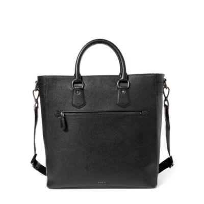 Ralph Lauren Pebbled Leather Tote Black
