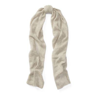 Ralph Lauren Rib-knit Cashmere Scarf Regent Heather
