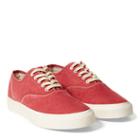 Ralph Lauren Rrl Norfolk Washed Canvas Sneaker Canvas Faded Red