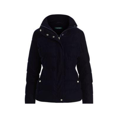 Ralph Lauren Quilted Velvet Jacket Navy