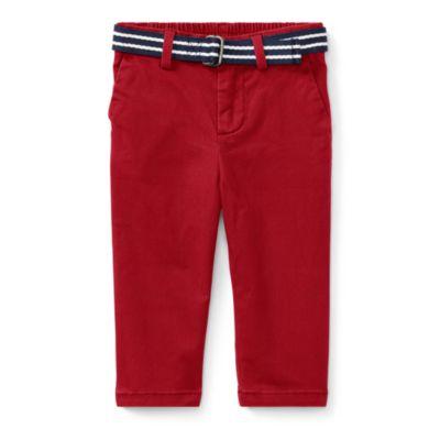 Ralph Lauren Belted Stretch Cotton Chino Camden Red 3m