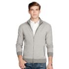 Polo Ralph Lauren Merino Wool Full-zip Sweater Grey Twill