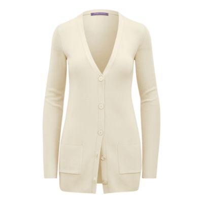 Ralph Lauren Merino-silk V-neck Cardigan Vanilla