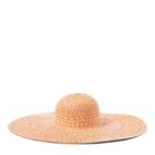 Ralph Lauren Lauren Basket-weave Straw Sun Hat Orange/natural
