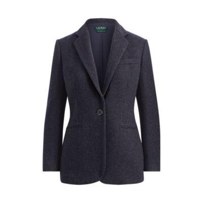 Ralph Lauren Wool-blend Tweed Blazer Navy/dark Gents Heather