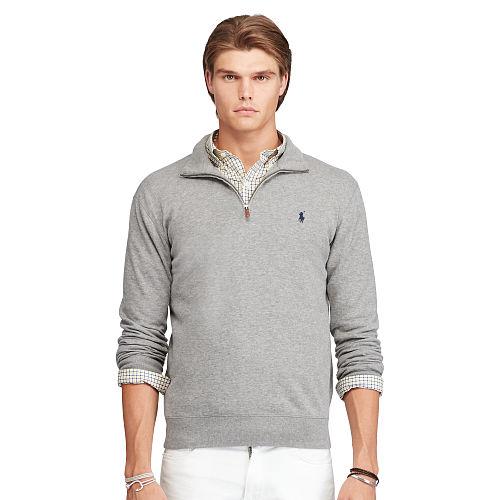 Polo Ralph Lauren Cotton-blend Jersey Pullover Winter Grey Heather