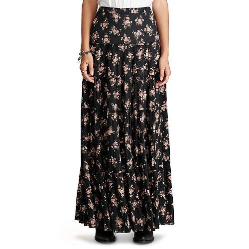 Ralph Lauren Denim & Supply Floral-print Tiered Maxiskirt Euclid Floral