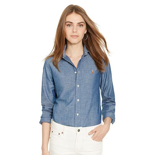 Polo Ralph Lauren Custom-fit Chambray Shirt Polo Blue
