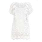 Ralph Lauren Crocheted Lace Cover-up Ivory
