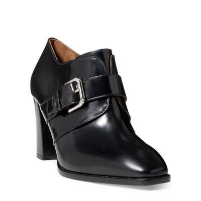 Ralph Lauren Faeleen Leather Bootie Black