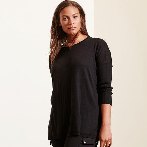 Ralph Lauren Lauren Woman Relaxed Silk-blend Sweater Black