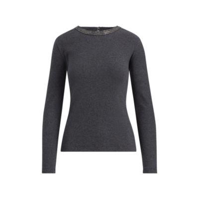 Ralph Lauren Beaded-collar T-shirt Dark Gents Heather
