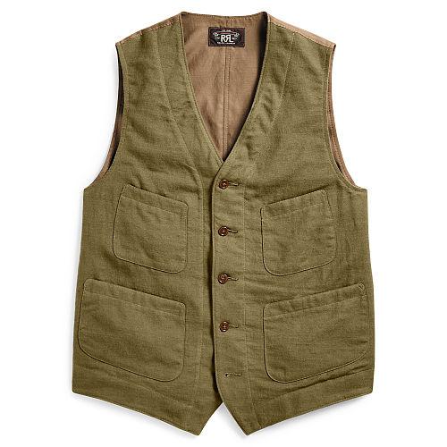 Ralph Lauren Rrl Cotton Blendtwill Vest