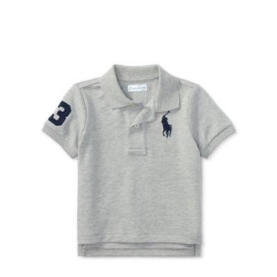 Ralph Lauren Cotton Mesh Polo Shirt Andover Heather 3m