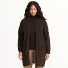 Ralph Lauren Lauren Woman Merino Wool Cardigan Chocolate