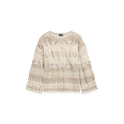 Ralph Lauren Southwestern Wool Sweater Tan Multi