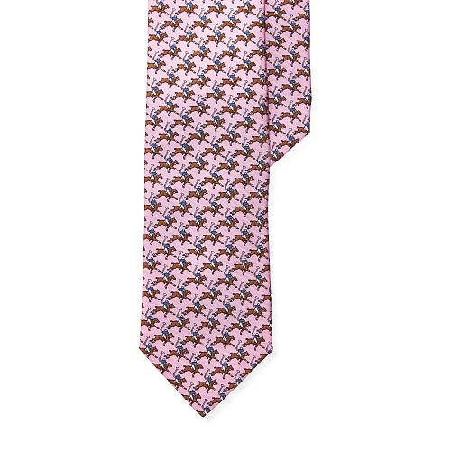 Polo Ralph Lauren Print Silk Twill Narrow Tie Pink
