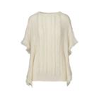 Ralph Lauren Fringed Cashmere Poncho Vanilla