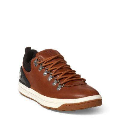 Ralph Lauren Adventure 100 Leather Sneaker Deep Saddle Tan