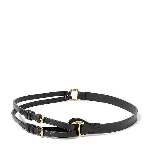 Polo Ralph Lauren Vachetta Tri-strap Belt Black