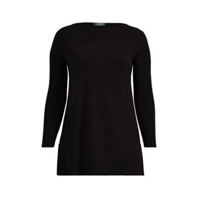 Ralph Lauren Boatneck Tunic Top Polo Black