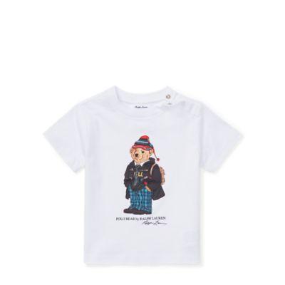 Ralph Lauren University Bear Cotton T-shirt White 6m