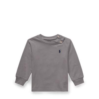 Ralph Lauren Cotton Long-sleeve T-shirt Basic Grey 6m