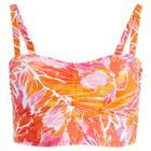 Ralph Lauren Lauren Woman Tropical-print Bikini Top Orange Multi