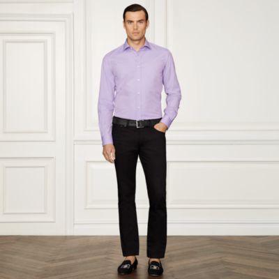 Ralph Lauren End-on-end Cotton Dress Shirt Lavender
