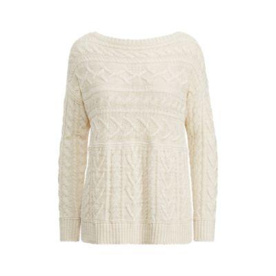 Ralph Lauren Cable Cotton-linen Sweater Summer Cream