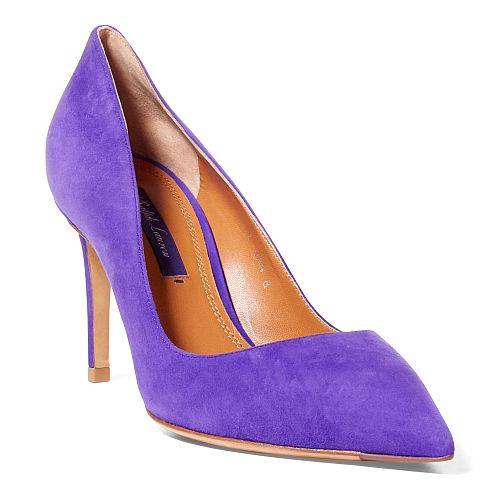 Ralph Lauren Armissa Suede Pump Purple