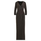 Ralph Lauren Metallic Jacquard Gown Black/gold