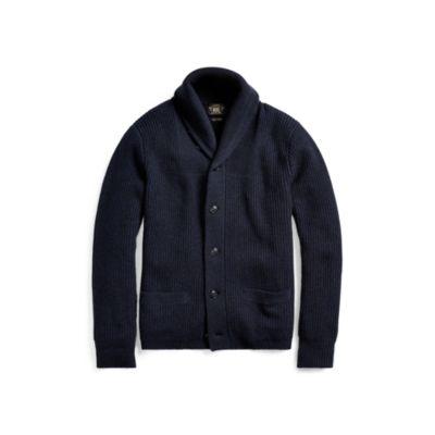 Ralph Lauren Cashmere Shawl-collar Cardigan Navy