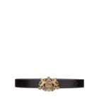 Ralph Lauren Lion-crest Luxe Calf Belt Black